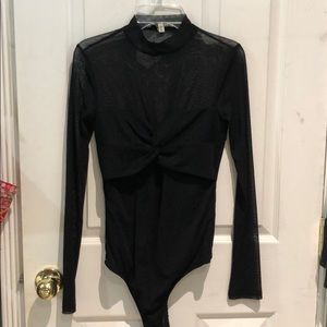 Mesh heart shaped body suit